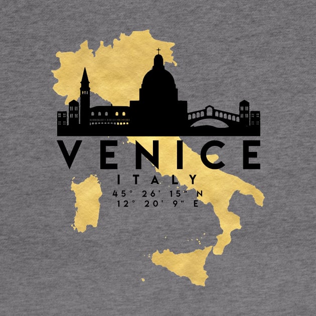 Venice Italy Skyline Map Art by deificusArt